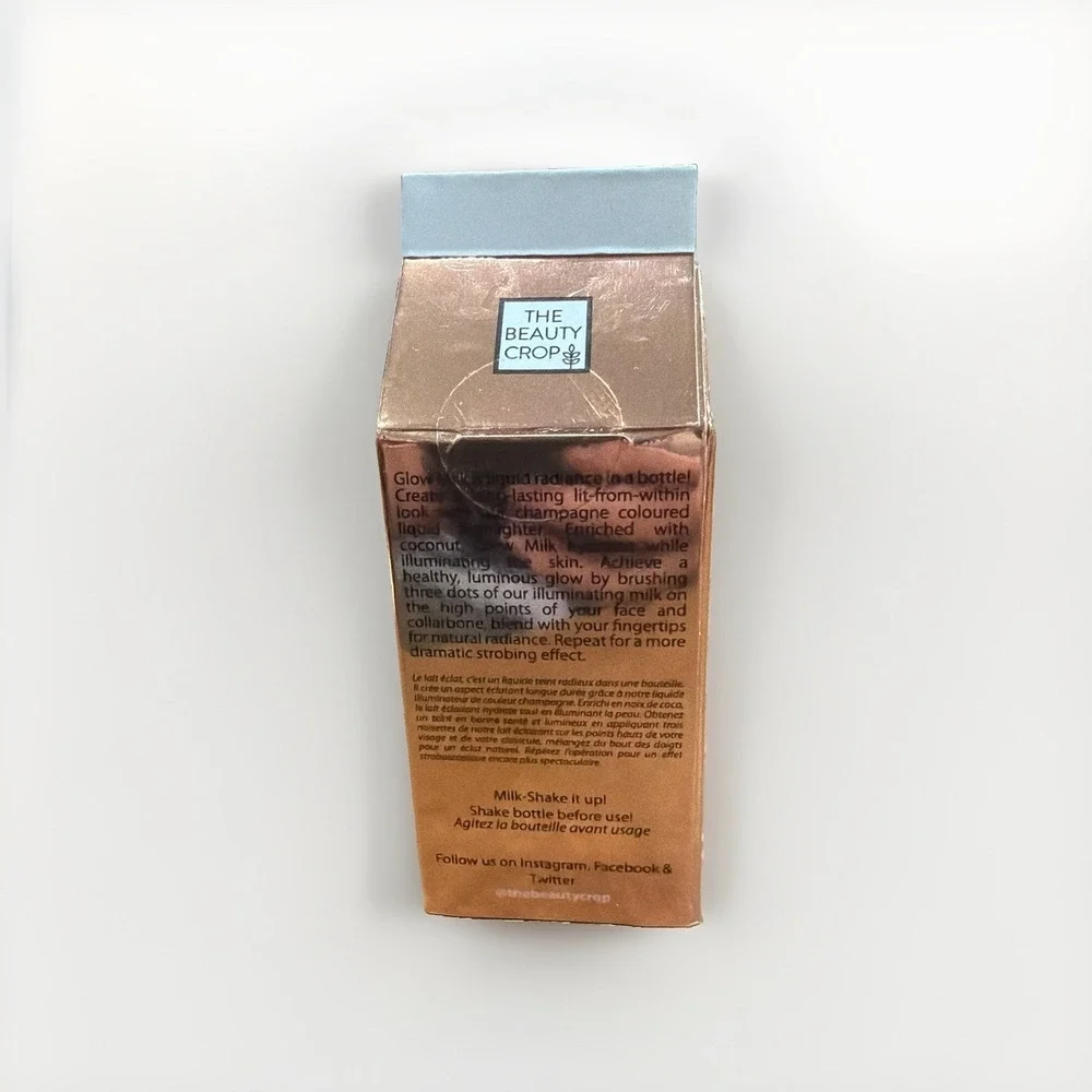 The Beauty Crop Glow Milk Illuminating Milk Face/Body 0.53 fl oz: Blind Date NIB